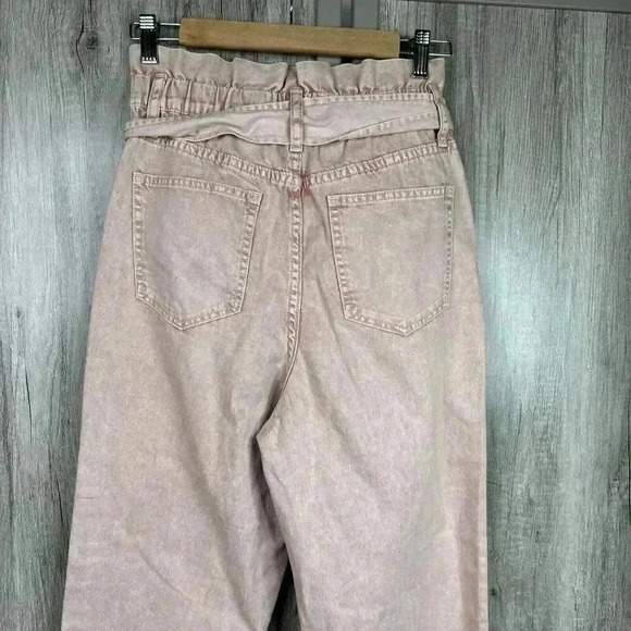 JOE'S Jeans Sz 26 The Brinkley High Waist Paperbag Waist Peach Color - Picture 5 of 9